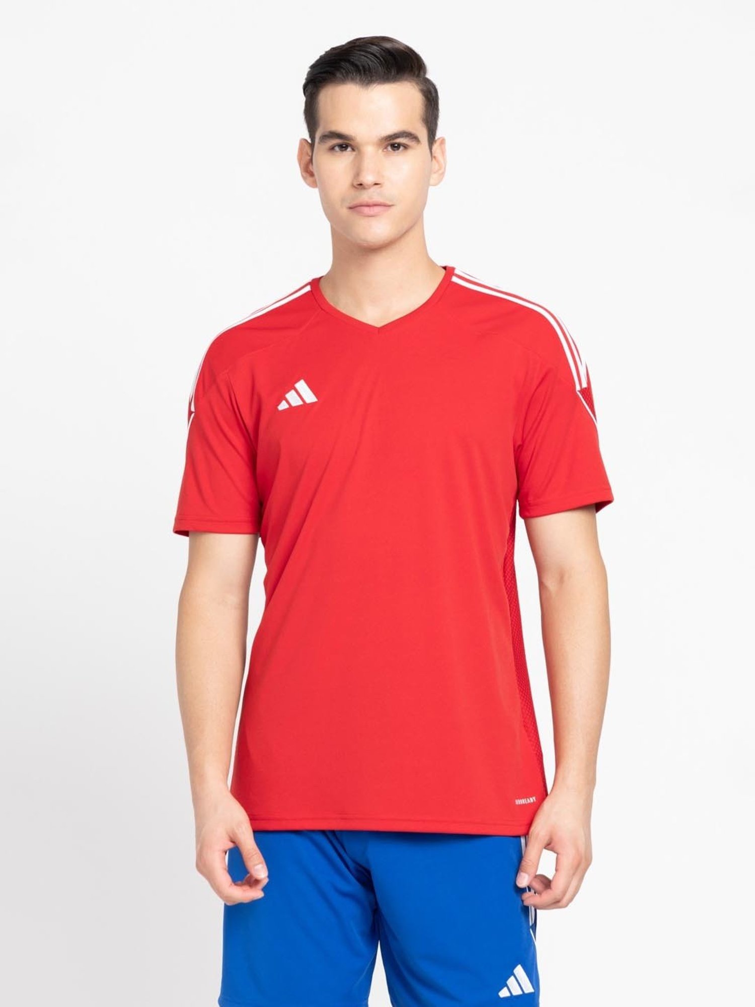 Adidas Red Regular Fit Sports T-Shirt