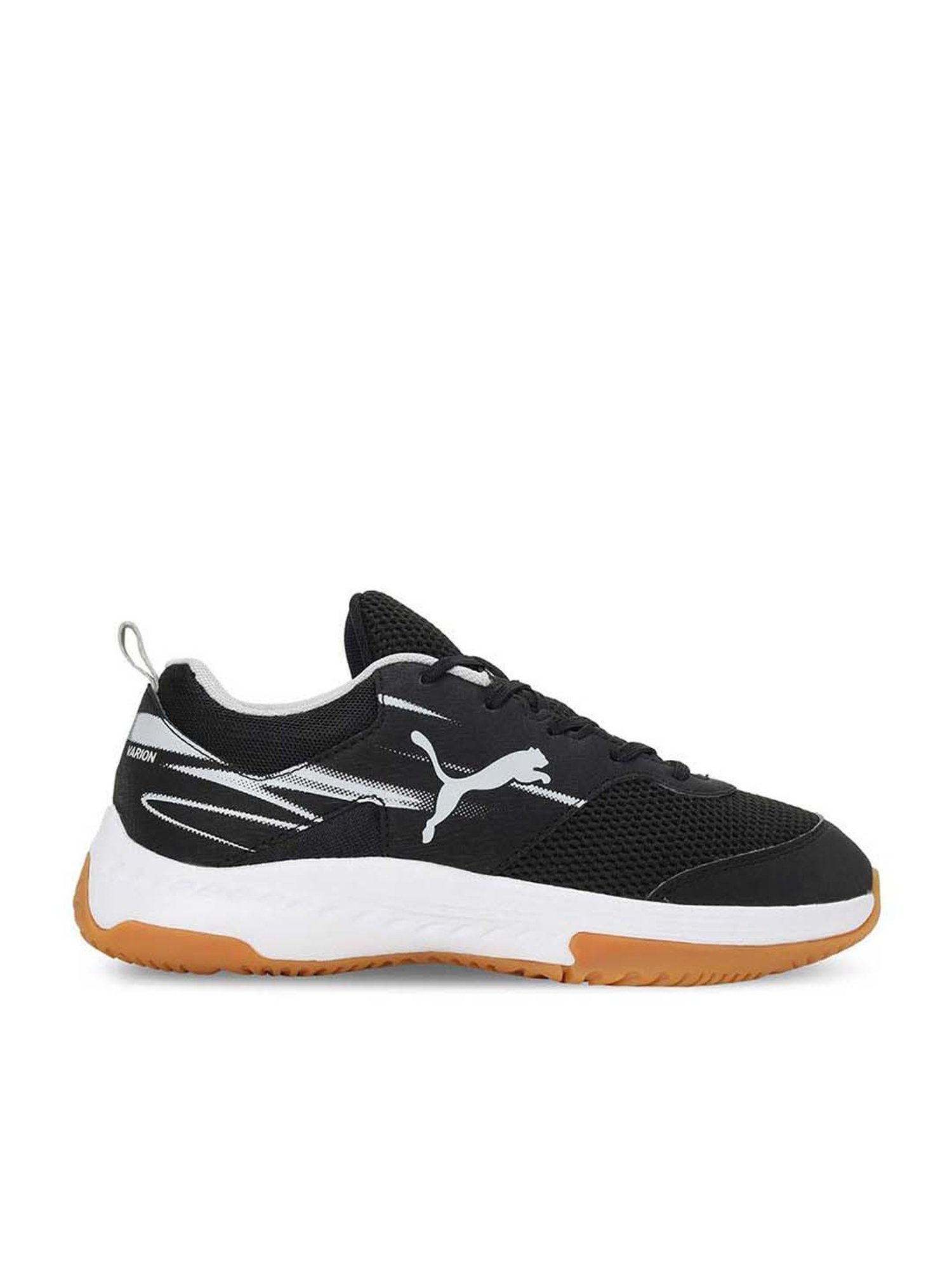 Puma Kids Varion II Jr Black & Grey Indoor Court Shoes