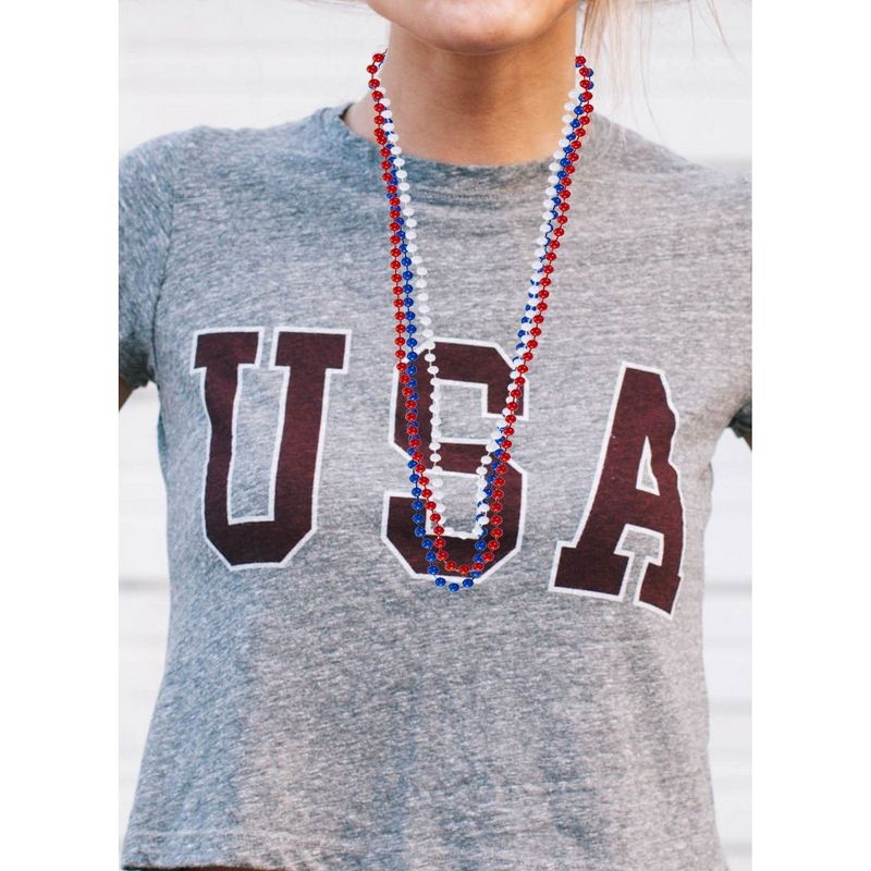 Blue Panda 16 Pcs Patriotic Party Favors, Include Sunglasses Headbands Bead Necklaces Bracelets Socks & Bandana