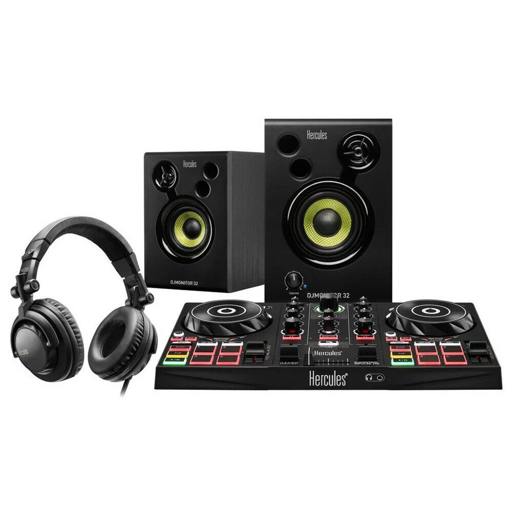 Hercules DJ DJLearning Kit w/ DJControl Inpulse 200, Speakers, and Headphones