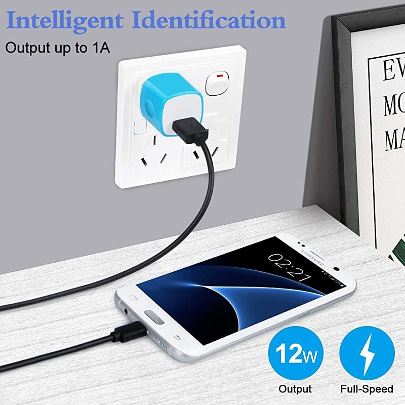 Wall Charger Charger Cube  5Pack 1A5V Single Port USB Wall Charger Plug Brick Charging Block Box Compatible iPhone 12 Pro Max 11 XS X 8 7 Plus iPad Samsung Galaxy S20 S10e S9+ S8 Note20 LG
