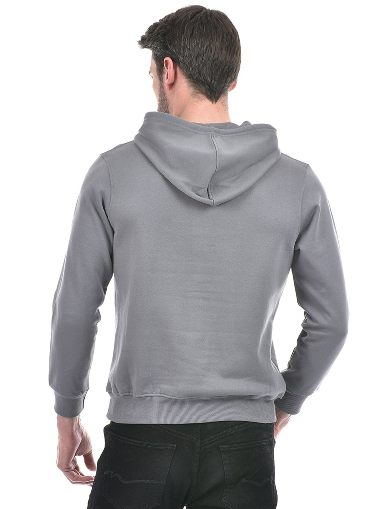 Integriti Grey Regular Fit Printed Hooded Sweatshirt