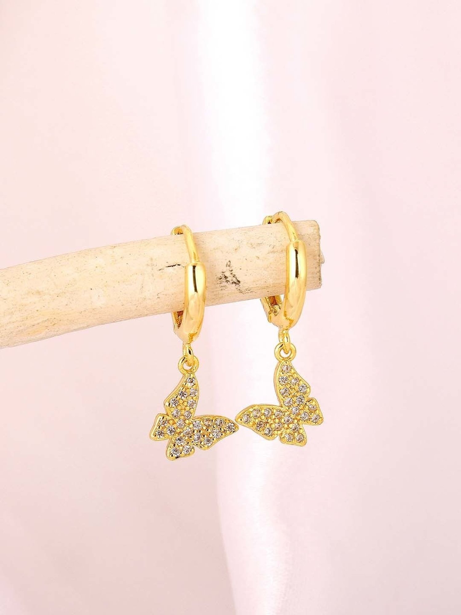 GIVA 92.5 Sterling Silver Fluttering Butterfly Earrings for Women