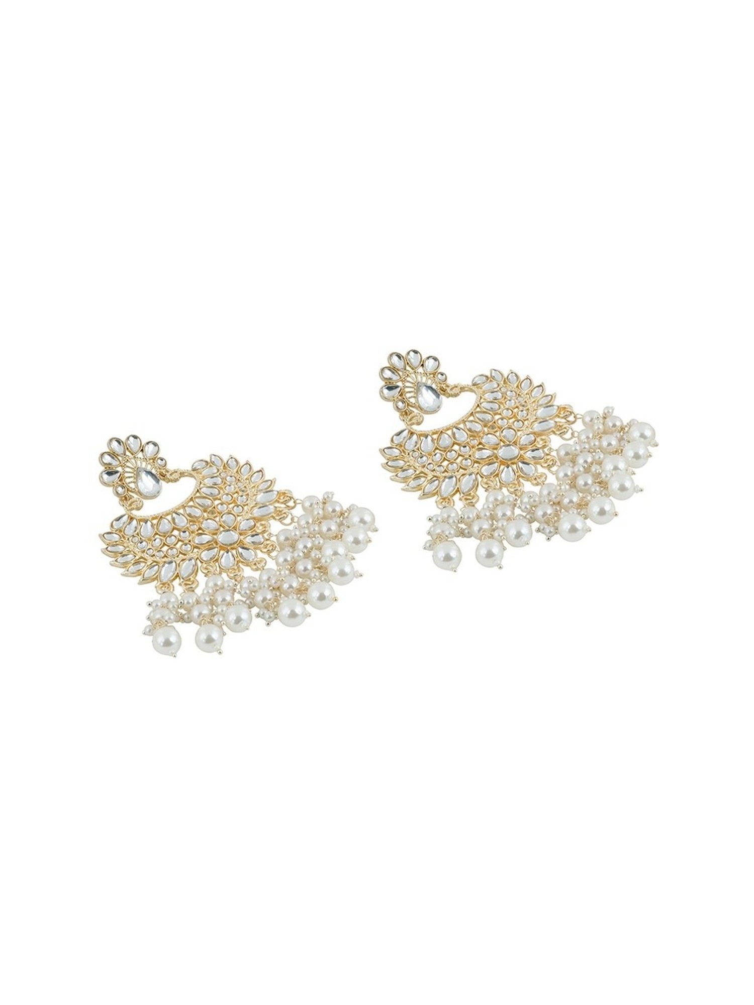 Teejh Aanica Pearl & Polki Dangler Earrings