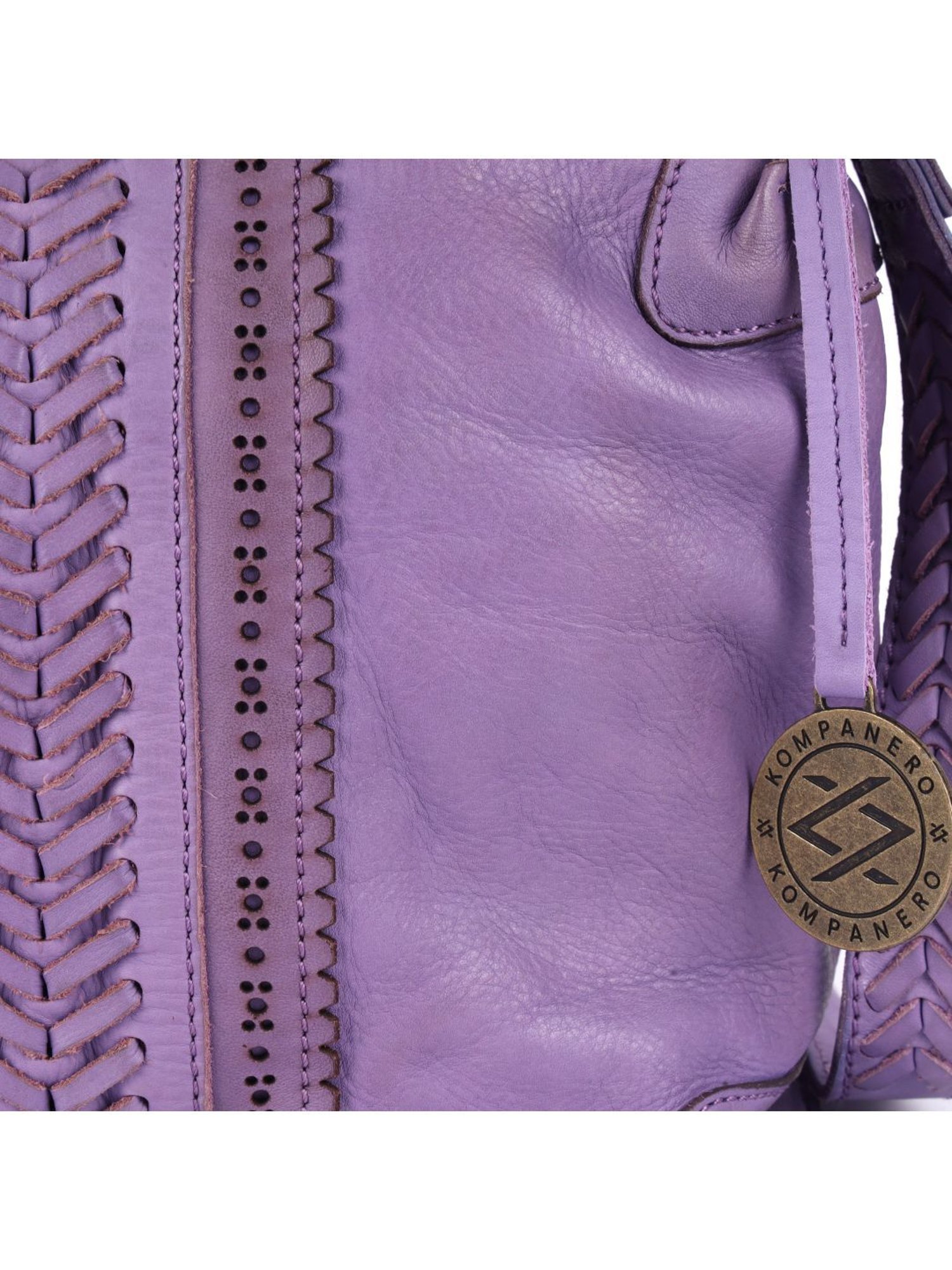 KOMPANERO Madison Lavender Textured Medium Sling Handbag
