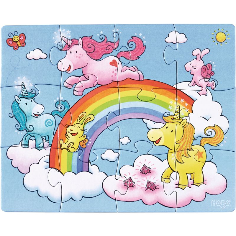 HABA Unicorn Glitterluck Set of 3 Jigsaw Puzzles