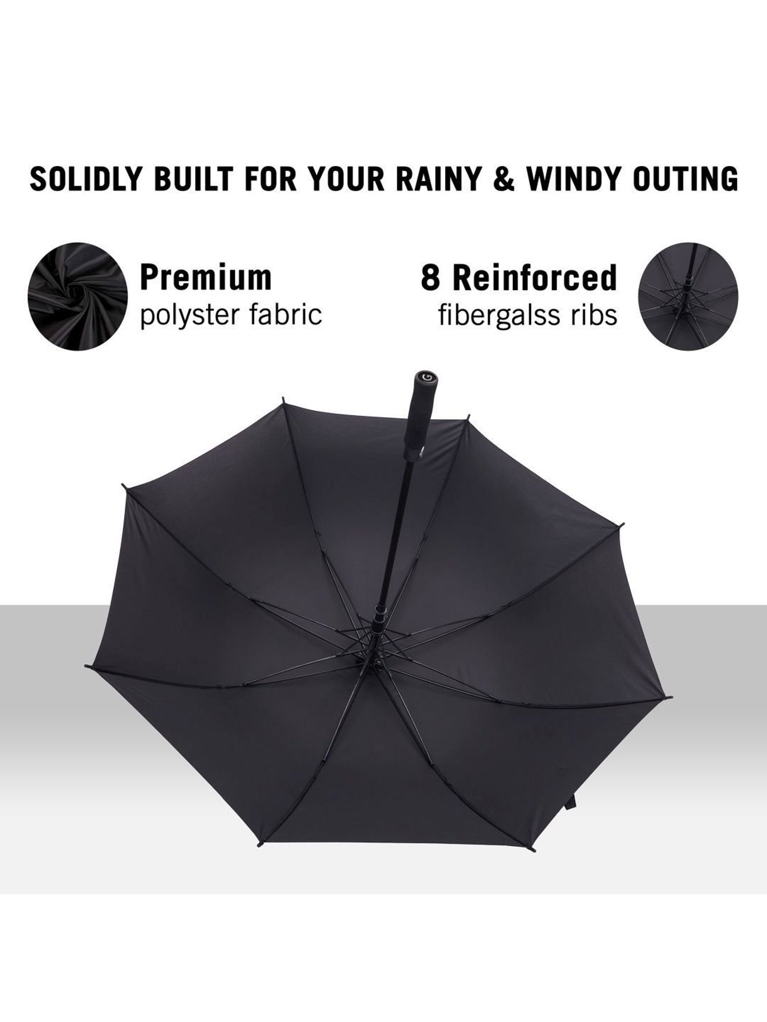 Giordano Automatic UV Protection Black Umbrella