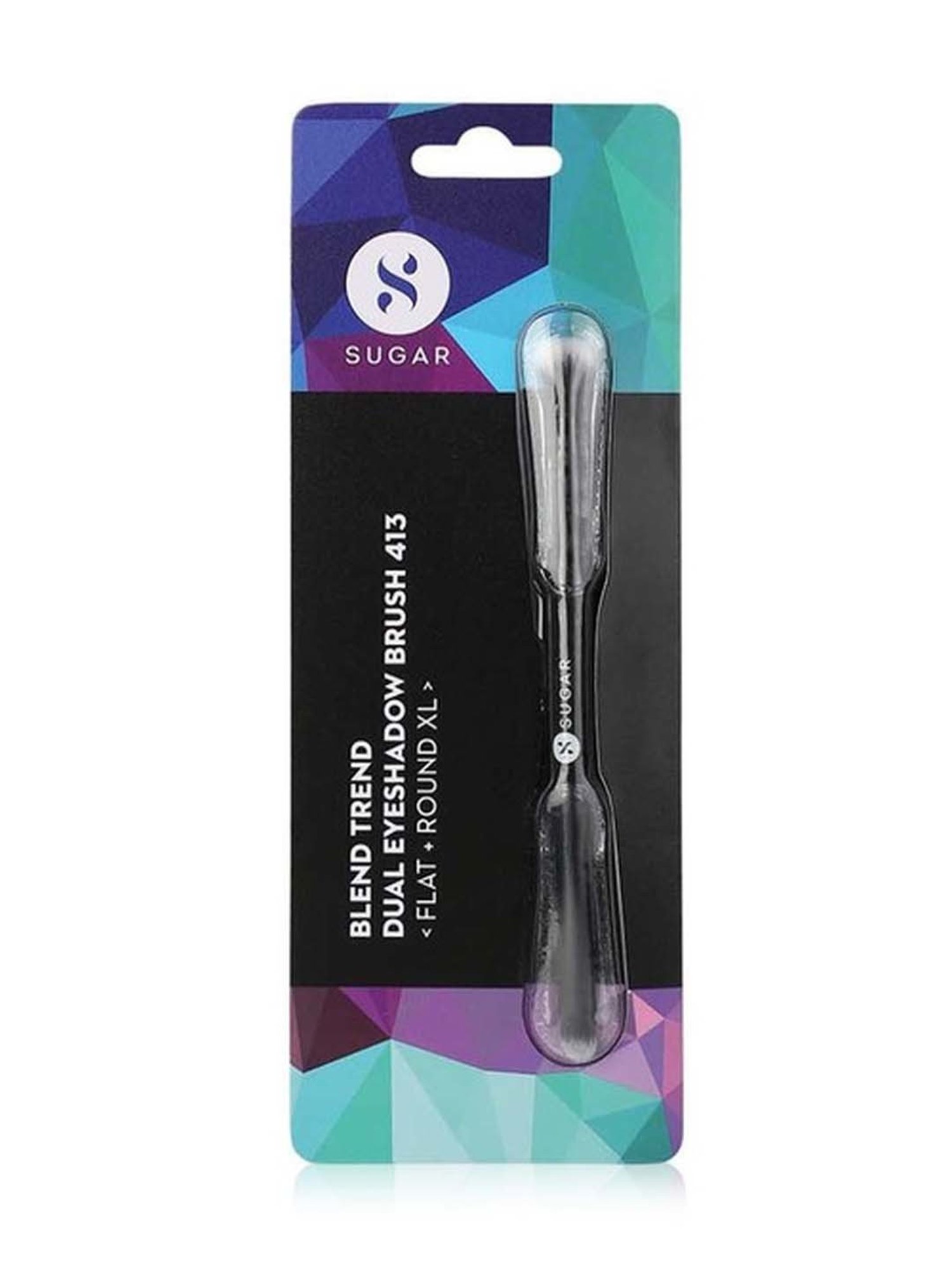 SUGAR Cosmetics Blend Trend Dual Eyeshadow Brush 413 Flat + Round Xl