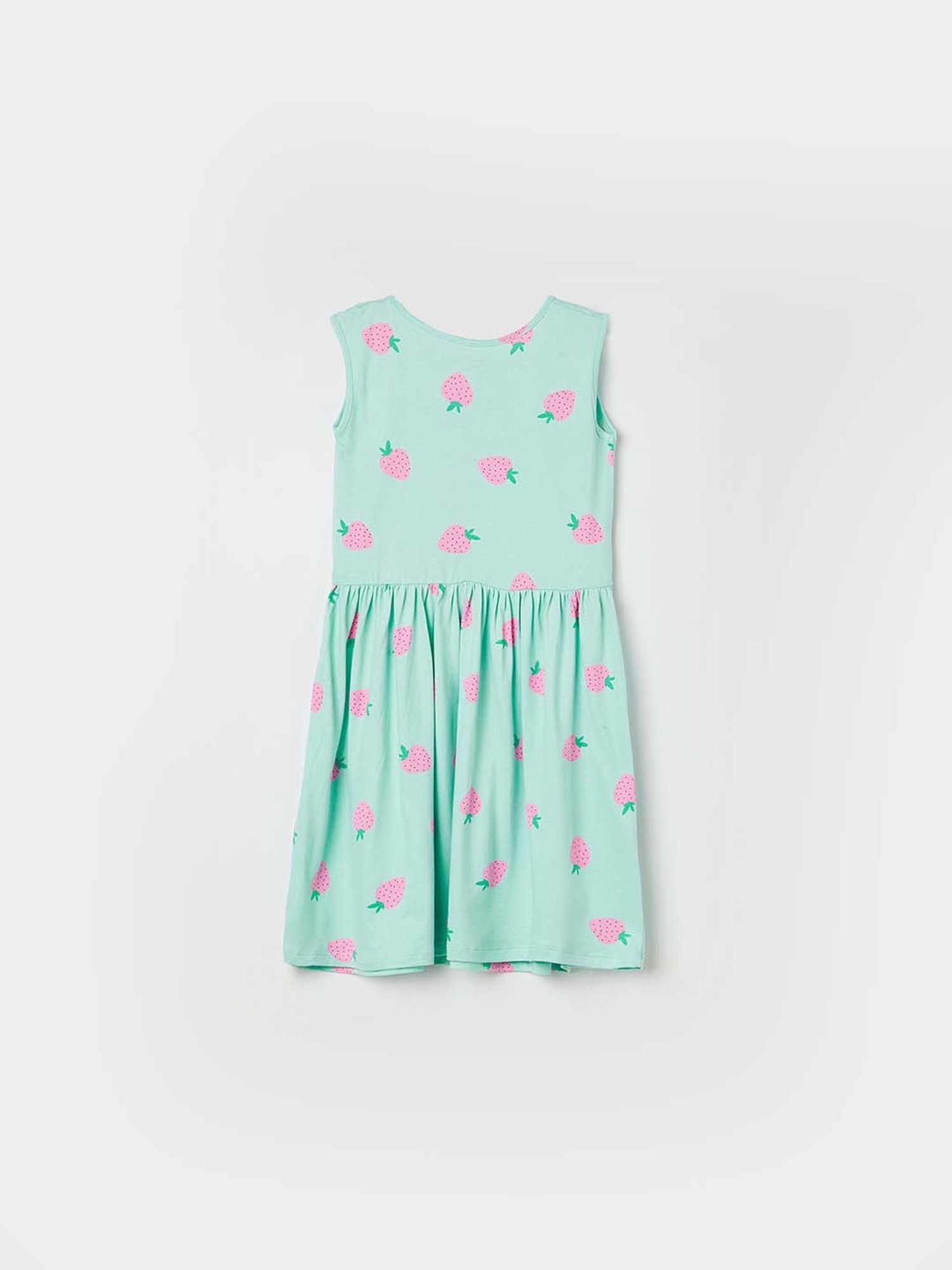 Fame Forever by Lifestyle Kids Green & Pink Cotton Printed Dress