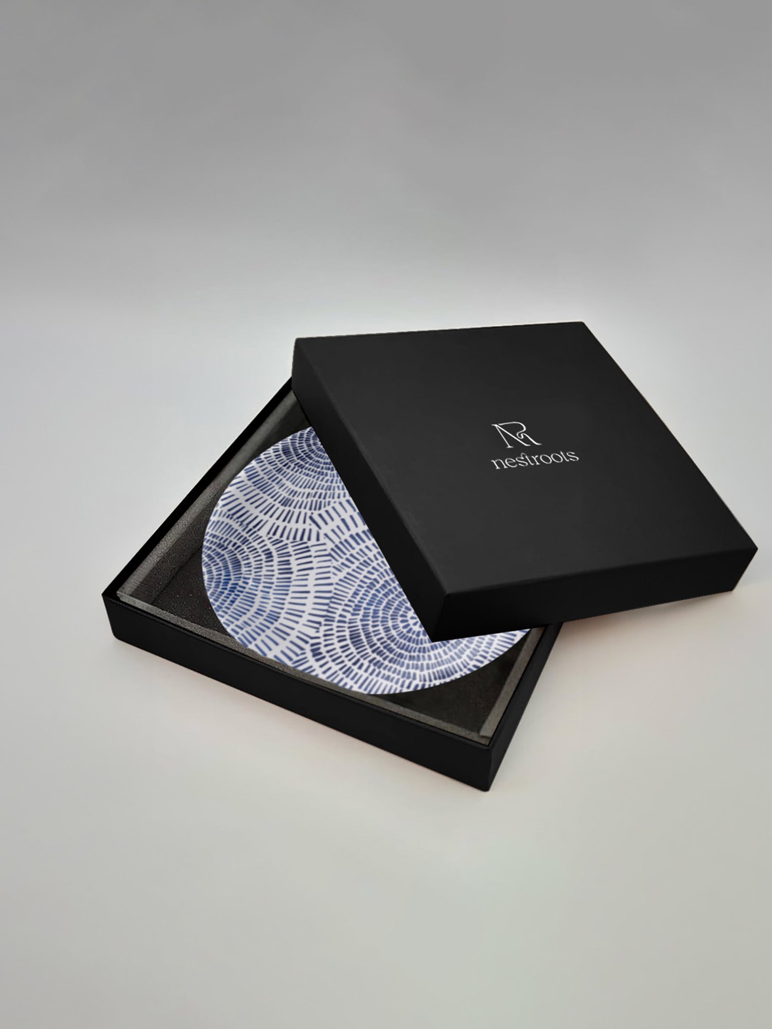 Nestroots Tranquil Tide Blue & White Porcelain&iquest;Decorative Wall Plate