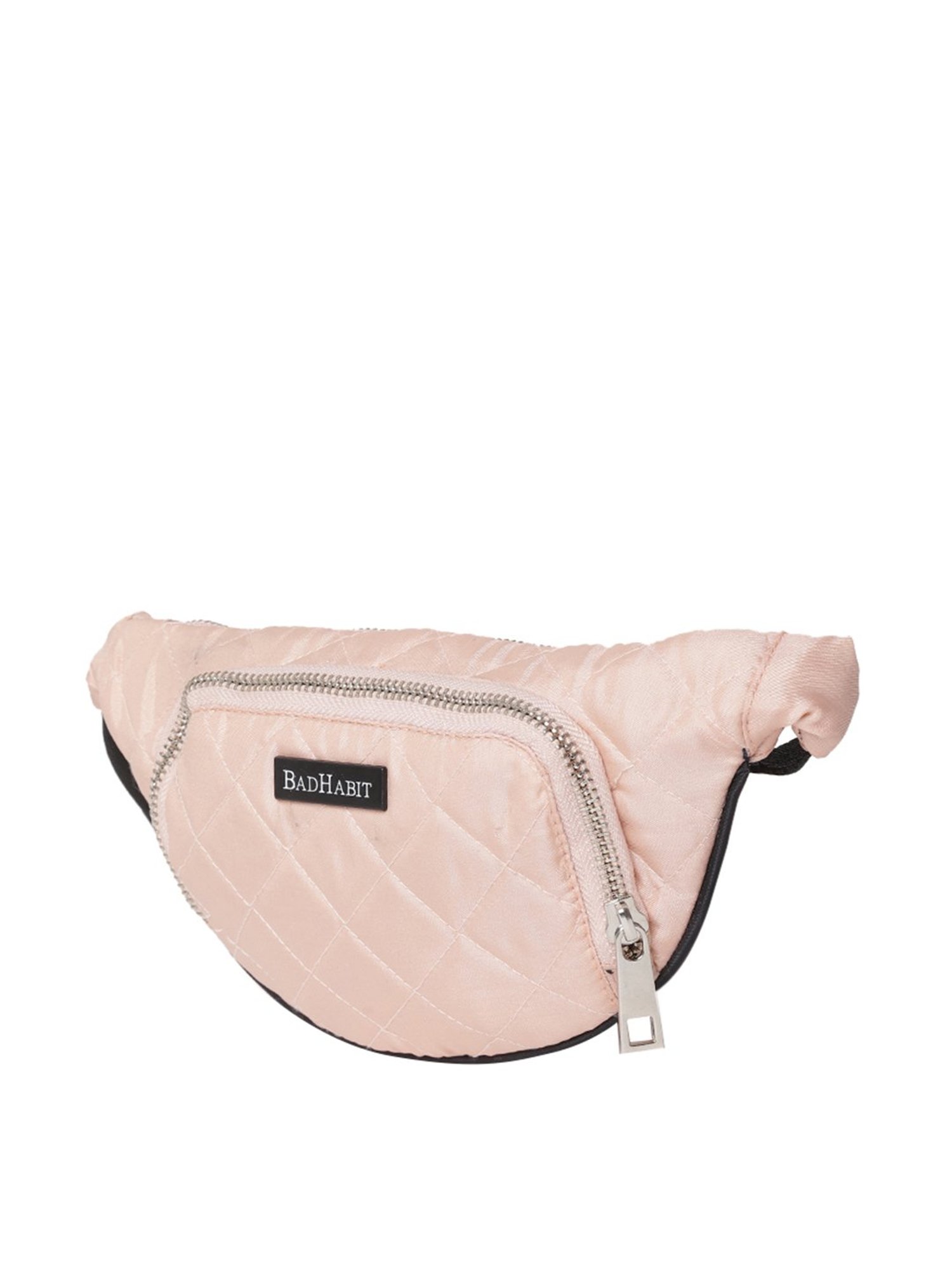 Bad Habit Powder Pink Quilted Waist Pouch