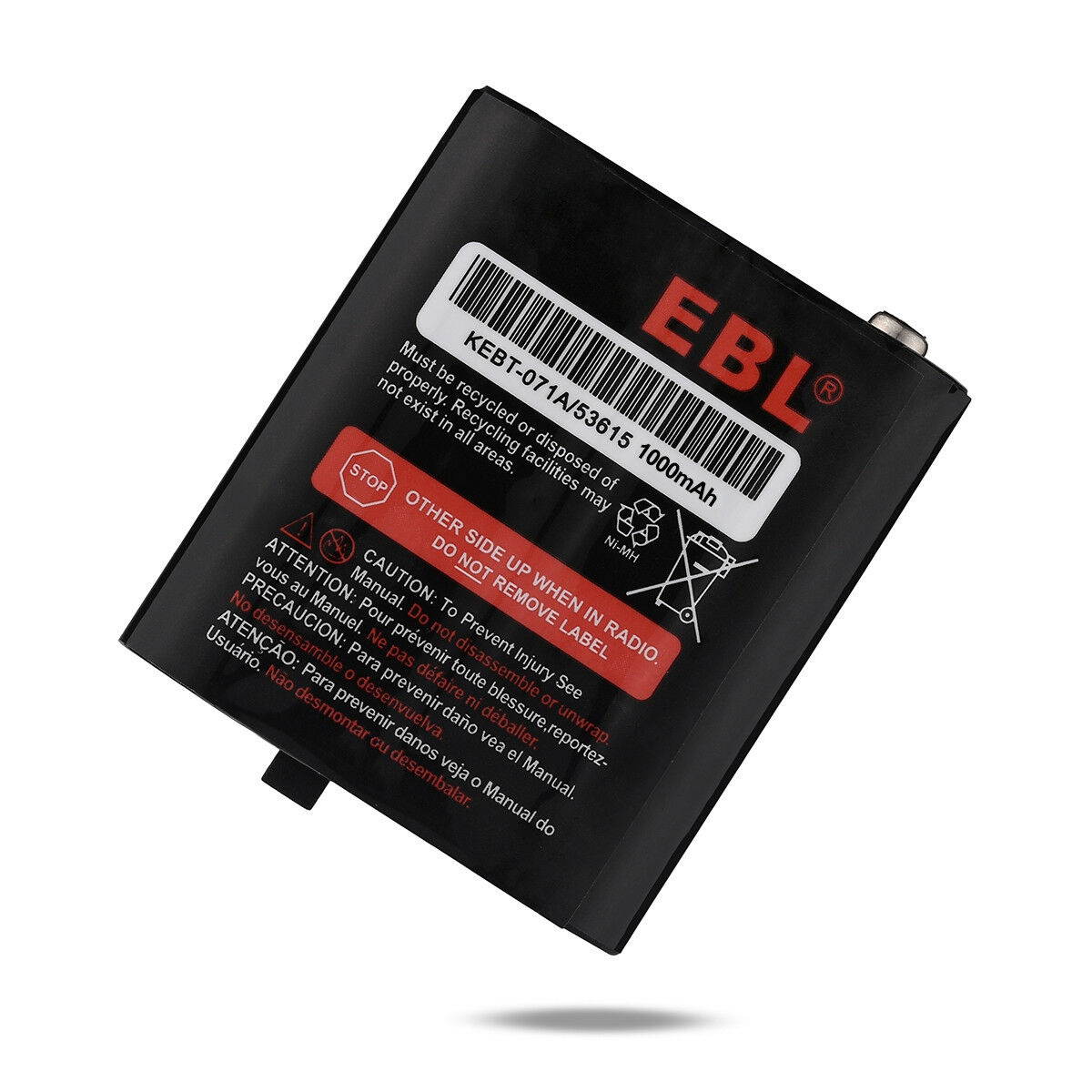 Replacement For  KEBT-071 2-Way Radio Battery 1000mAh 3.6V NiMH 2Pack