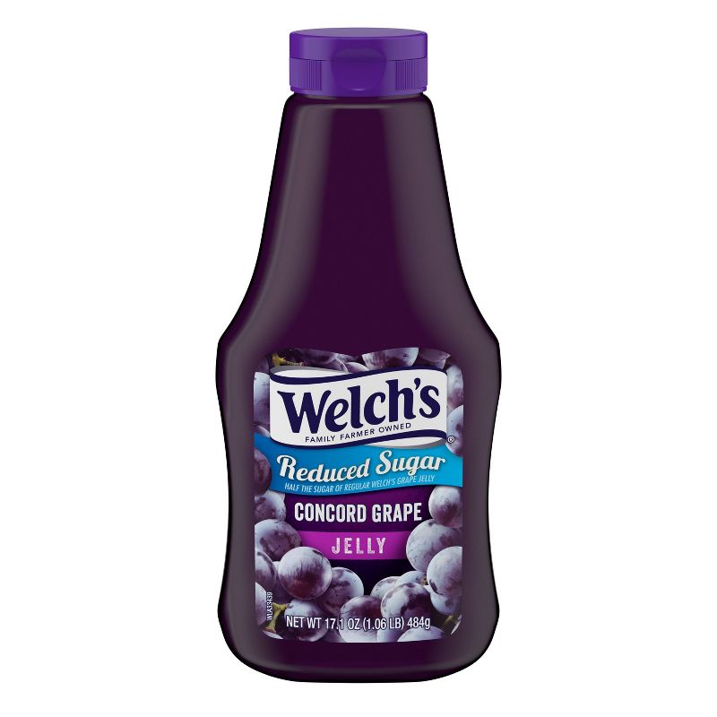 Welch's Reduced Sugar Squeezable Concord Grape Jelly - 17.1oz