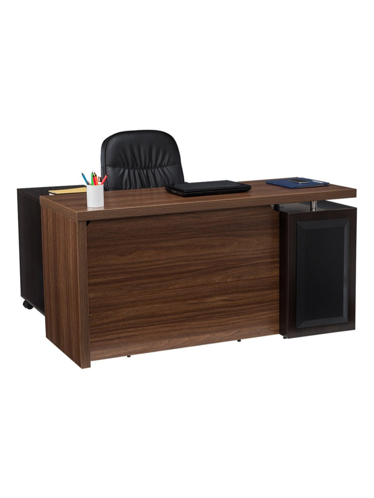 Durian Clint Classic Walnut Brown Engineered Wood Managerial Desk