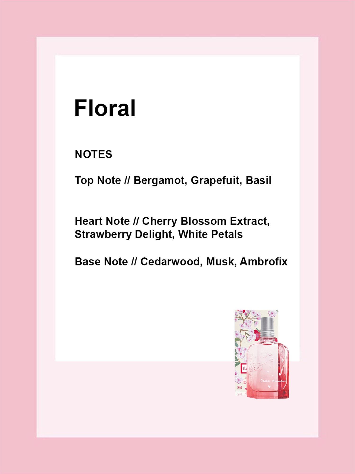 L'Occitane Cerisier Amoureux Eau de Toilette for Women - 50 ml