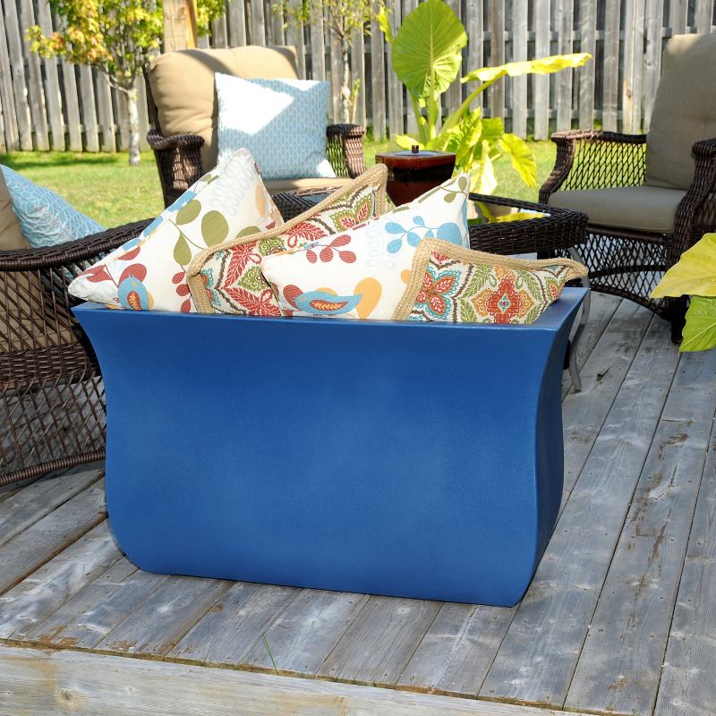 22" Valencia Trough Rectangular Planter Neptune Blue - Mayne