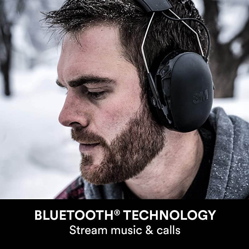 WorkTunes Connect + Comfortable Gel Filled Ear Pads Noise Reduction Bluetooth Hearing Protection NRR 23dB yard work