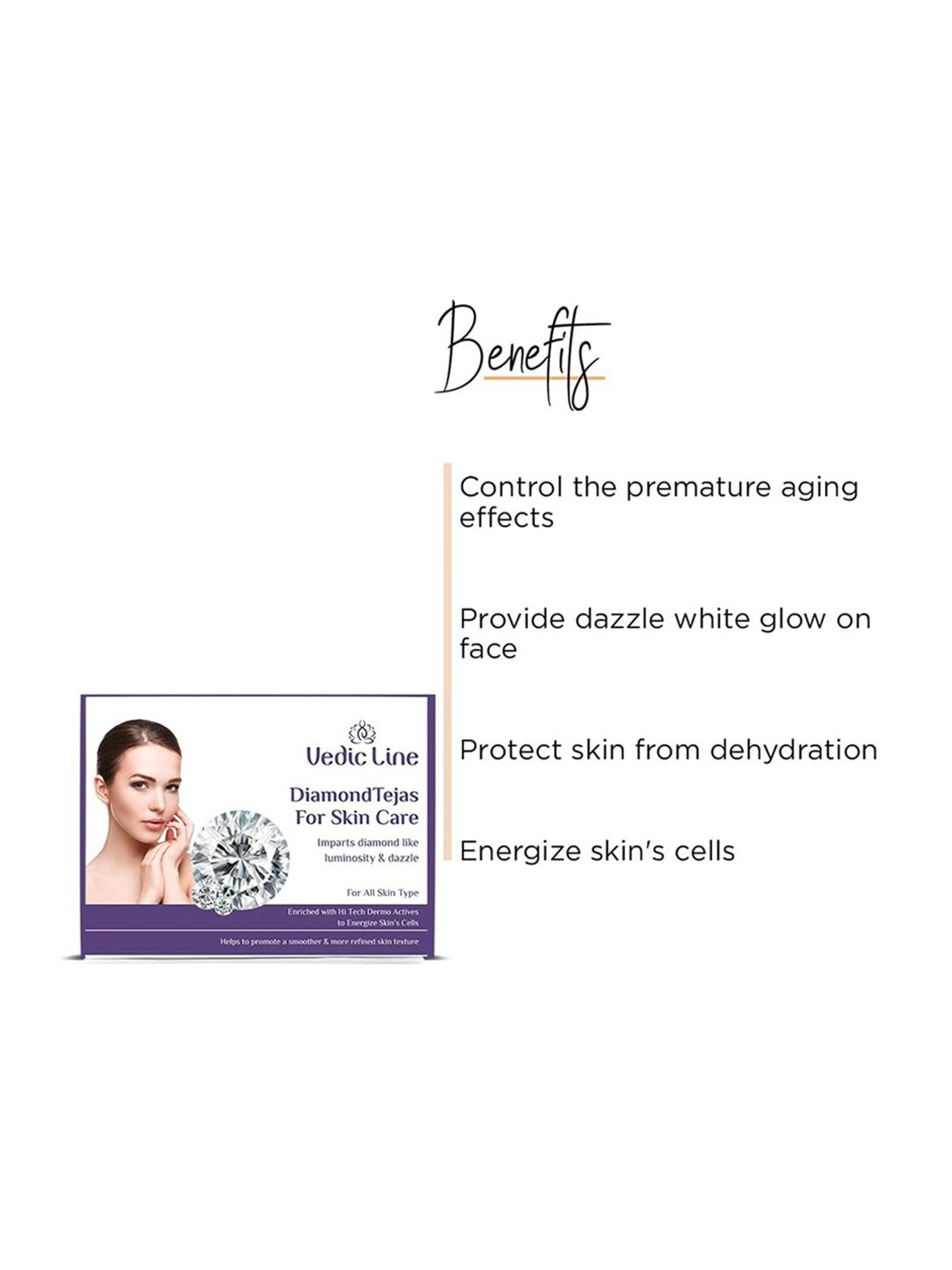 VEDIC LINE Diamond Tejas Facial Kit - Pack of 4