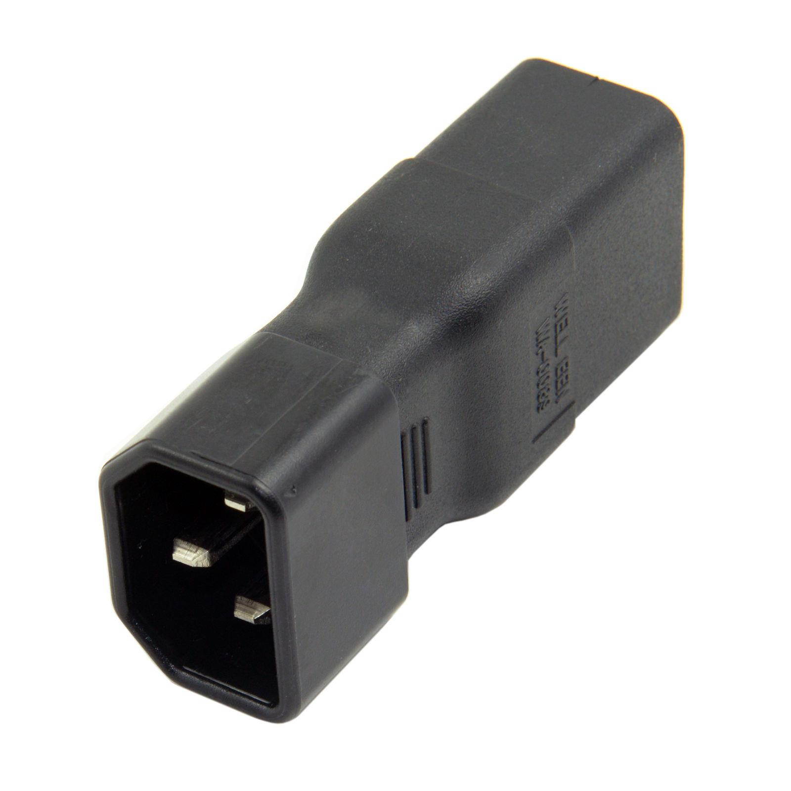 IEC320 Connector C14 to C19 Power Mains Extension Adapter Male to Female for PDU UPS PSU