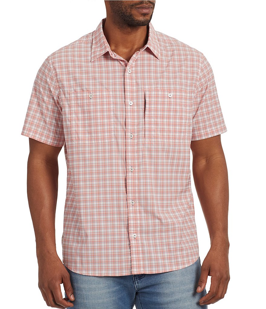 Flag And Anthem MadeFlex Hickory Plaid Performance Short-Sleeve Woven Shirt