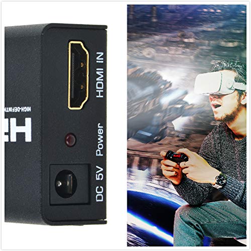 HDMI Booster 2.0, Aigrous 4K2K 1080P 3D HDMI Amplifier Repeater HDMI Powered Signal Amplifier Booster 18Gbps Bandwidth HDCP 2.2 Up to 60m/200ft Transmission Distance