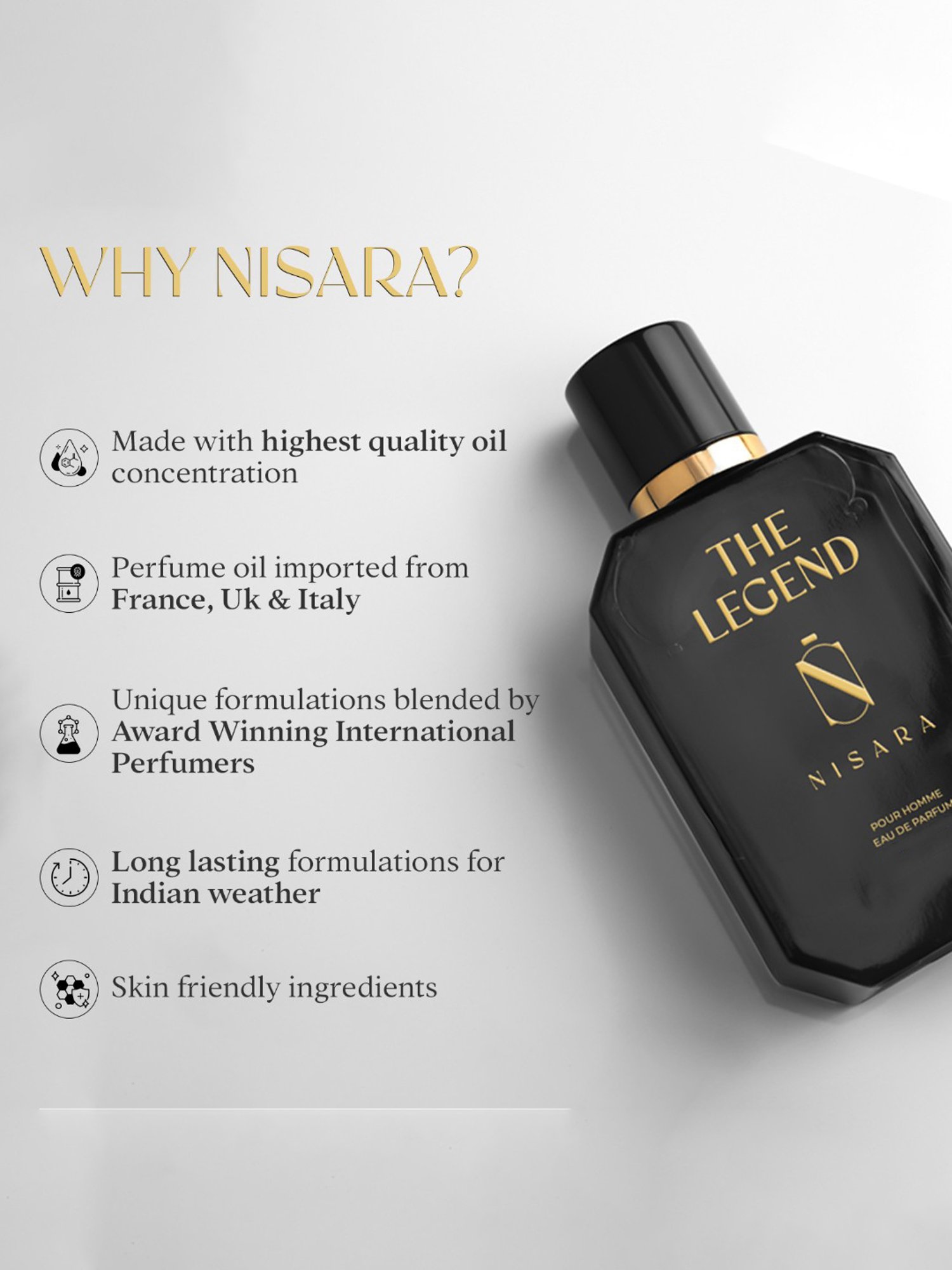 NISARA The Legend Eau de Parfum For Men - 50 ml