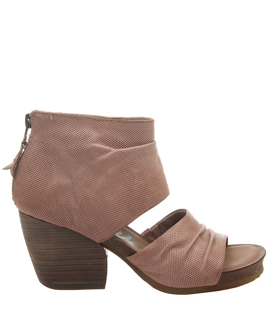 OTBT Patchouli Perforated Leather Block Heel Sandals