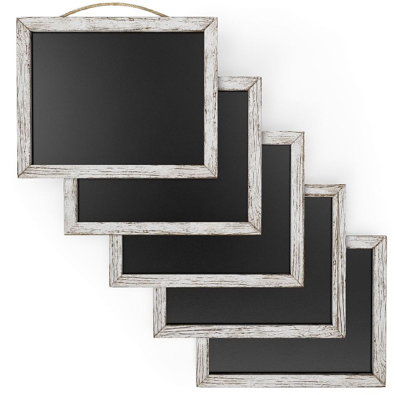 Arteza Black Rustic Chalkboards with White Frame, 9.5" x 12" - Pack of 5 (ARTZ-8912)