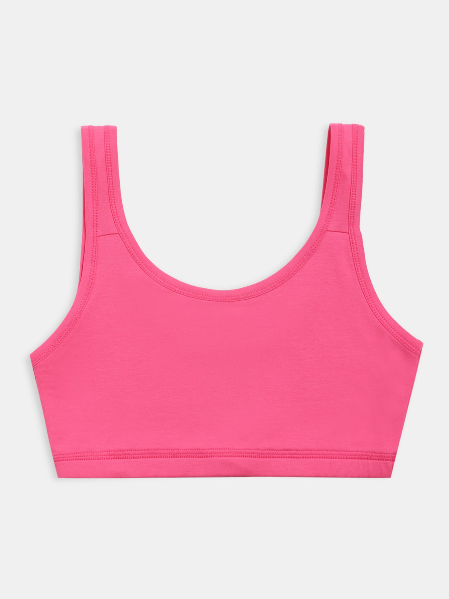 Sillysally Kids Purple & Pink Solid Active Bra (Pack Of 2)