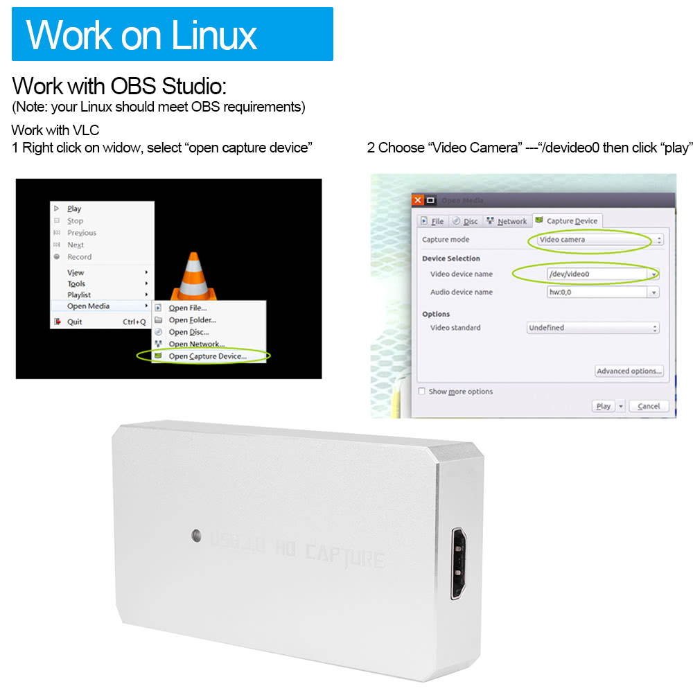 Ezcap 287P USB 3.0 HD Capture Card Video Game Recorder Silver