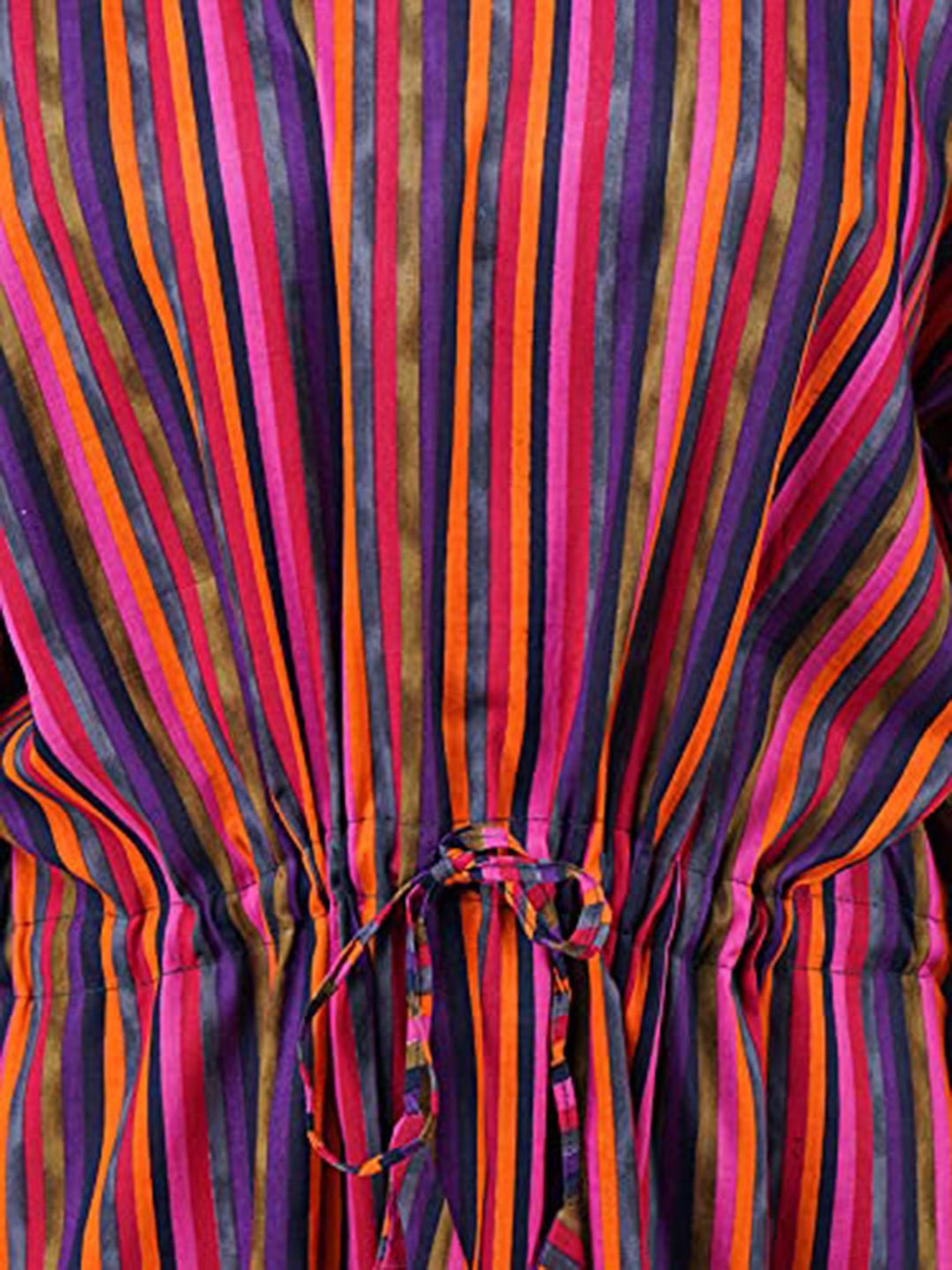 KOI SLEEPWEAR Multicolor Striped Kaftan Nighty