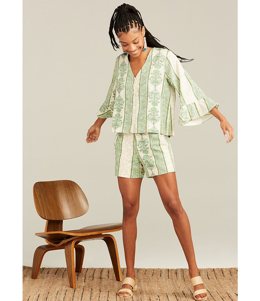 Roller Rabbit Berrino Mid Rise Coordinating Sierra Shorts