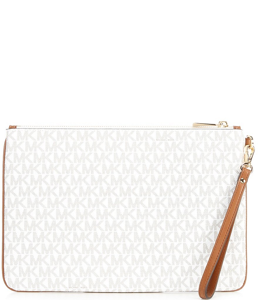 Michael Kors Signature Large Stripe Zip Pouch