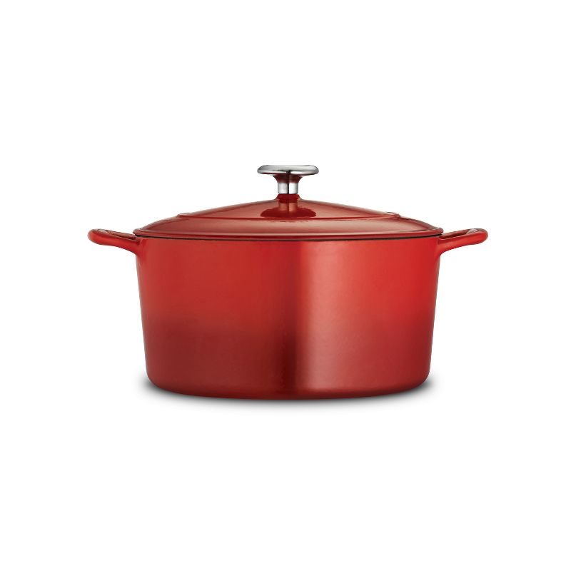 Tramontina Gourmet 6.5qt Enameled Cast Iron Round Dutch Oven with Lid Red