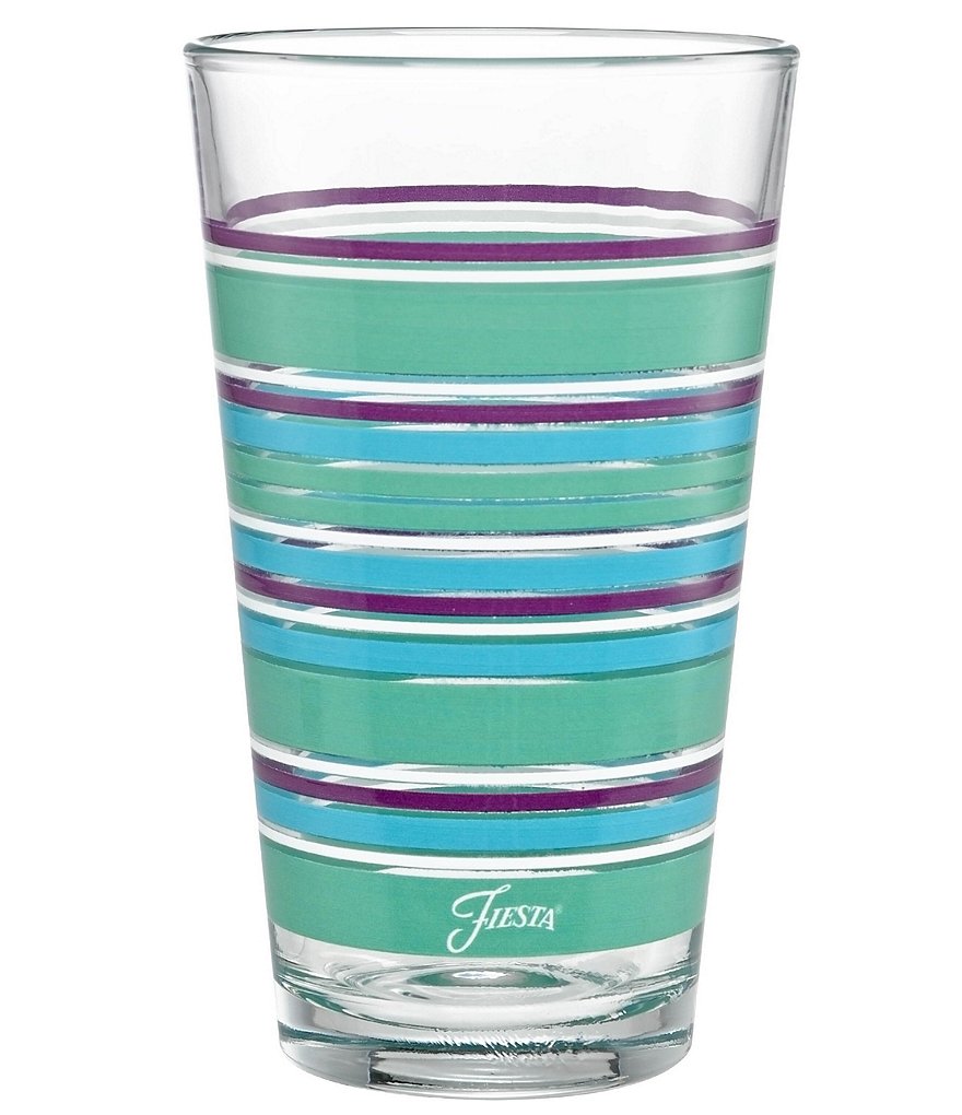 Fiesta Sienna Sunset Stripe Highball Glasses, Set of 4