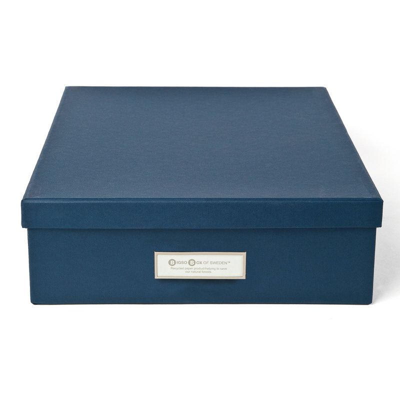Set of 3 Oskar Letter Box Navy - Bigso Box of Sweden