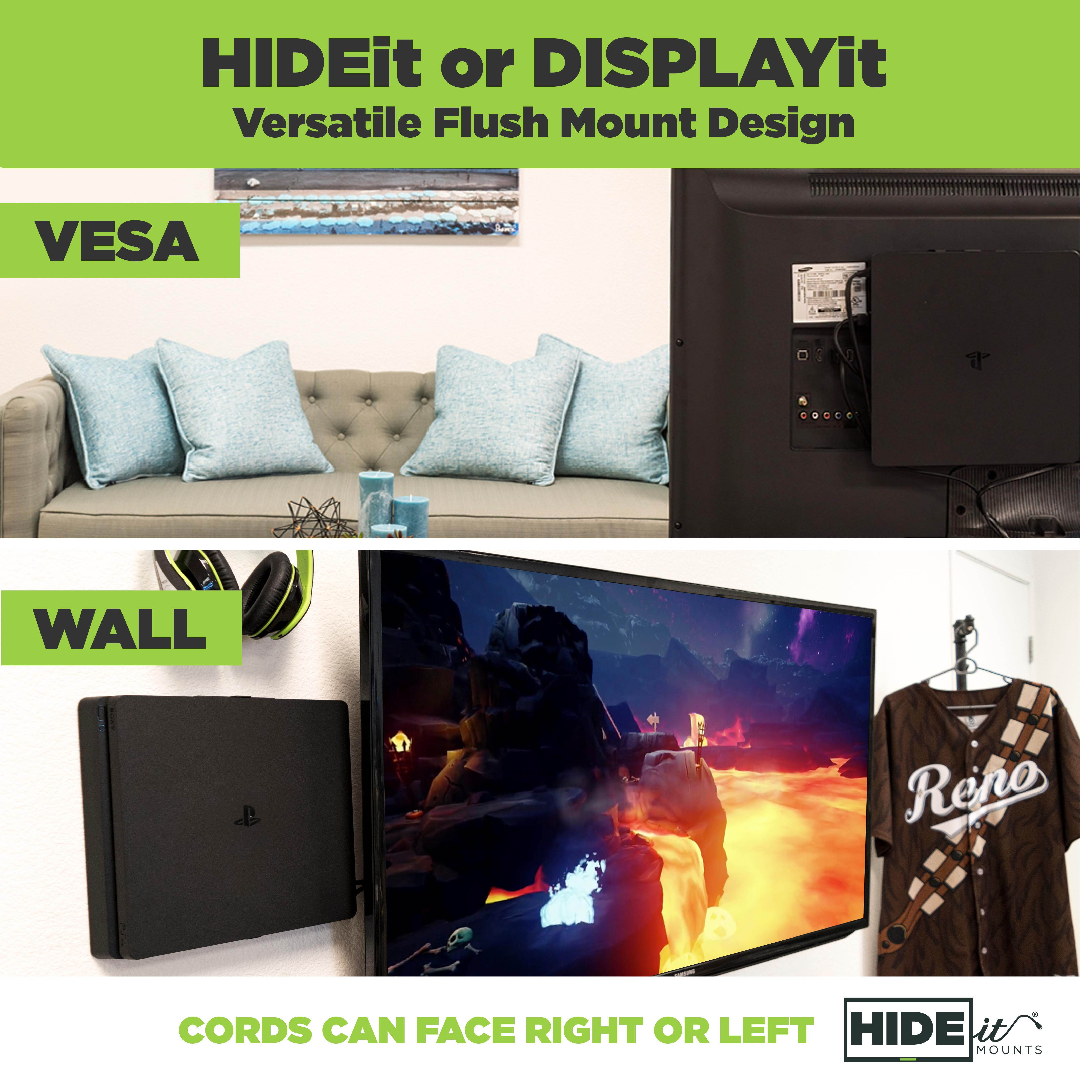 HIDEit 4 Slim Wall Mount + (2) Controller Mount Bundle | Made in the USA