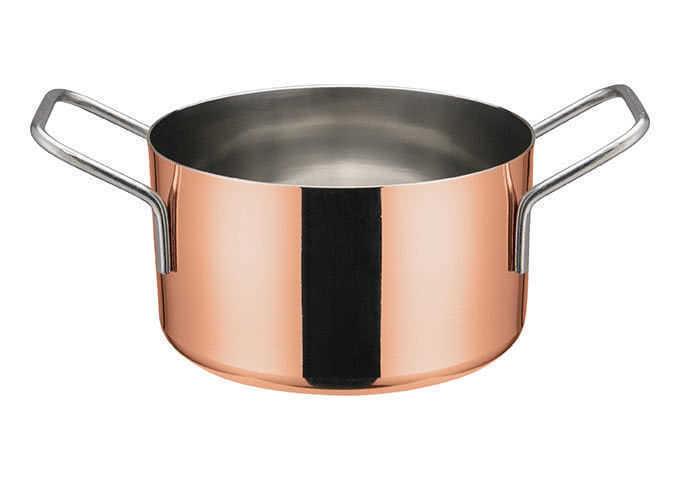 Winco DCWE-204C, 4-1/4-Inch Dia Stainless Steel Mini Casserole Pot, 2 Handles, C