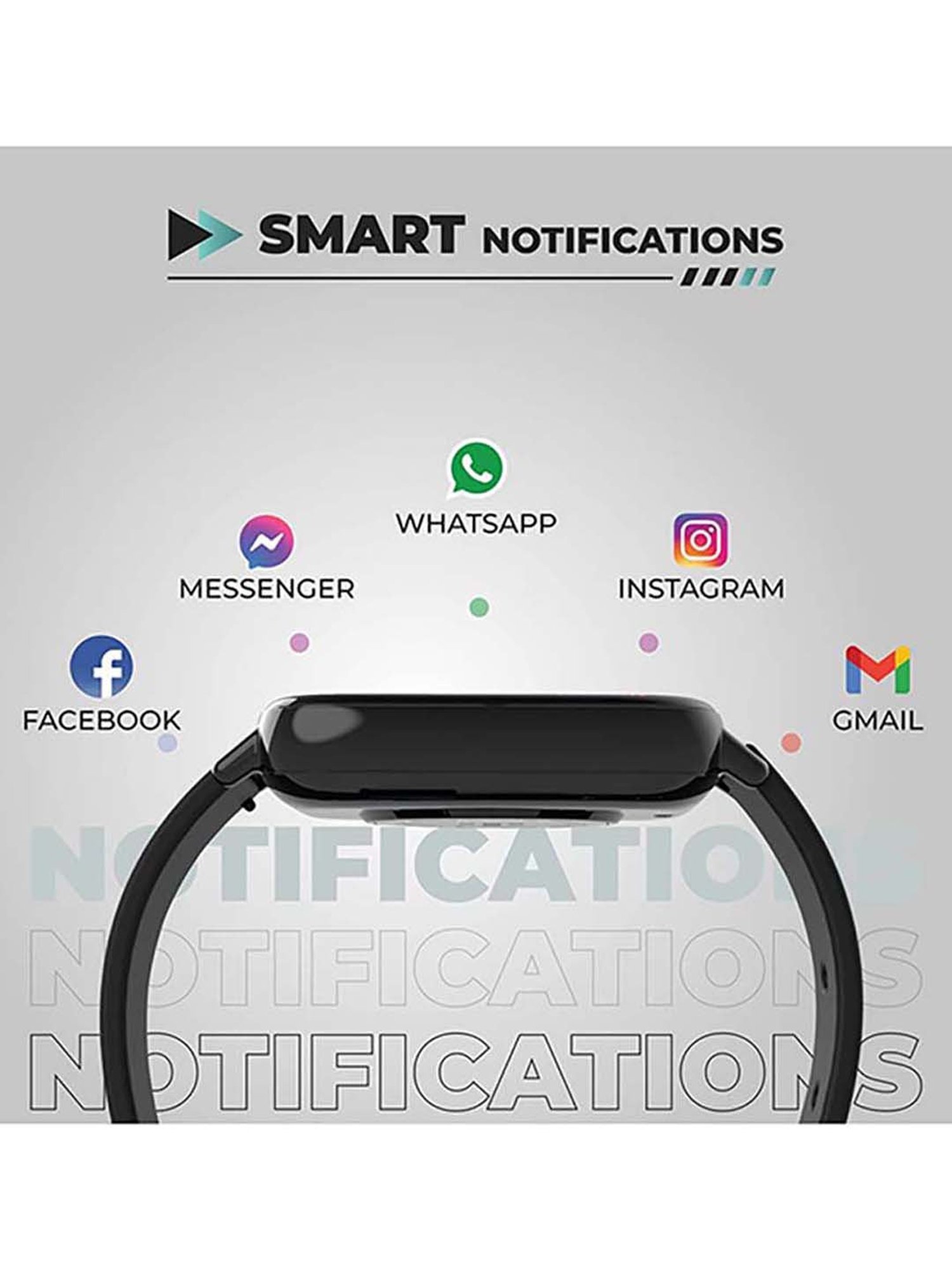 Hammer Pulse 2.0 Fitness Smartwatch with Calling and Music (Black)