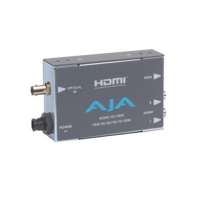 AJA Hi5-Fiber Fiber optic HD/SD-SDI to HDMI Converter(Embedded HD/SD-SDI audio)