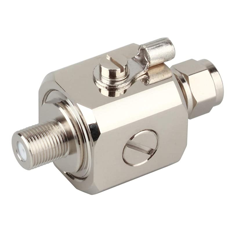 Coaxial Lightning Aresstor Surge Protector Protection 75 Ohm F Type Male to F Female for Satellite Cable TV 2G 3G 4G Cell Phone Signal Booster LTE Antennas