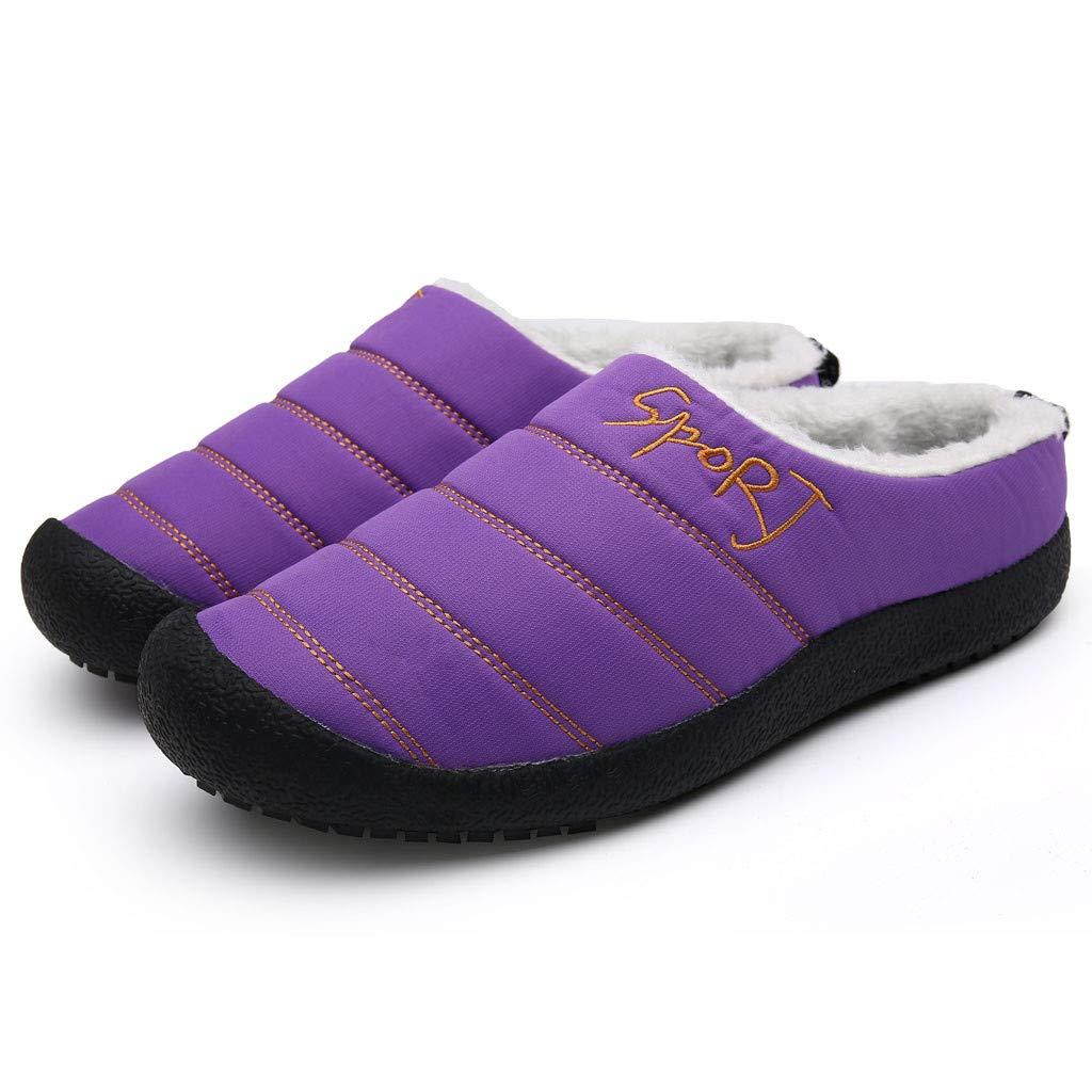 Shusuen Women's House Slippers Comfort Fuzzy Winter Home Shoes Slip On Indoor Outdoor Anti Slip Slippers