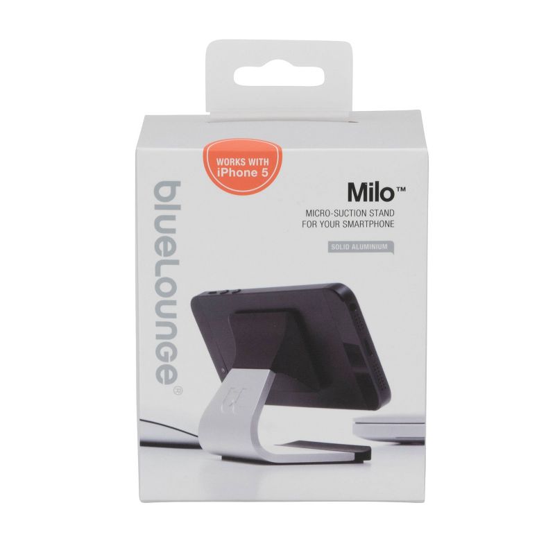 Milo Smartphone Stand Aluminum Black - BlueLounge