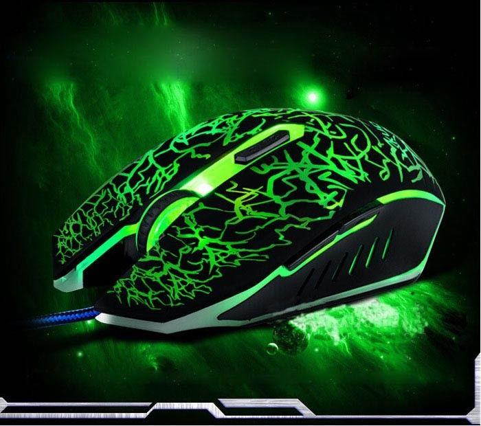 Comfortable Professional Colorful LED light Optical Wired Gaming Mouse Mice *1