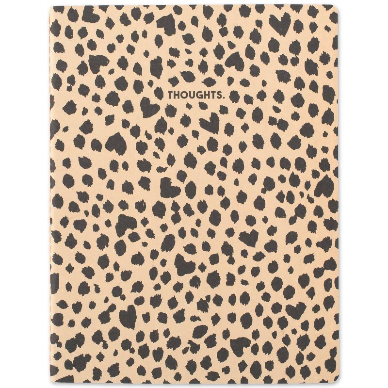 Emily+Meritt Stitched Notebook Ruled Heart Leopard