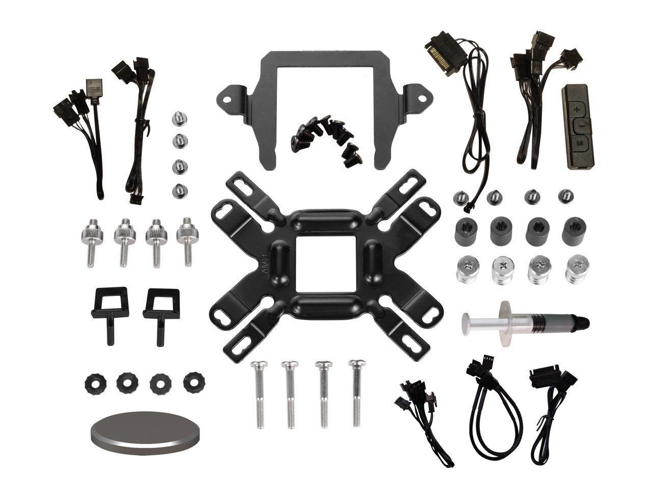 LIAN LI GALAHAD AIO240 RGB BLACK, Dual 120mm Addressable RGB Fans AIO CPU Liquid Cooler