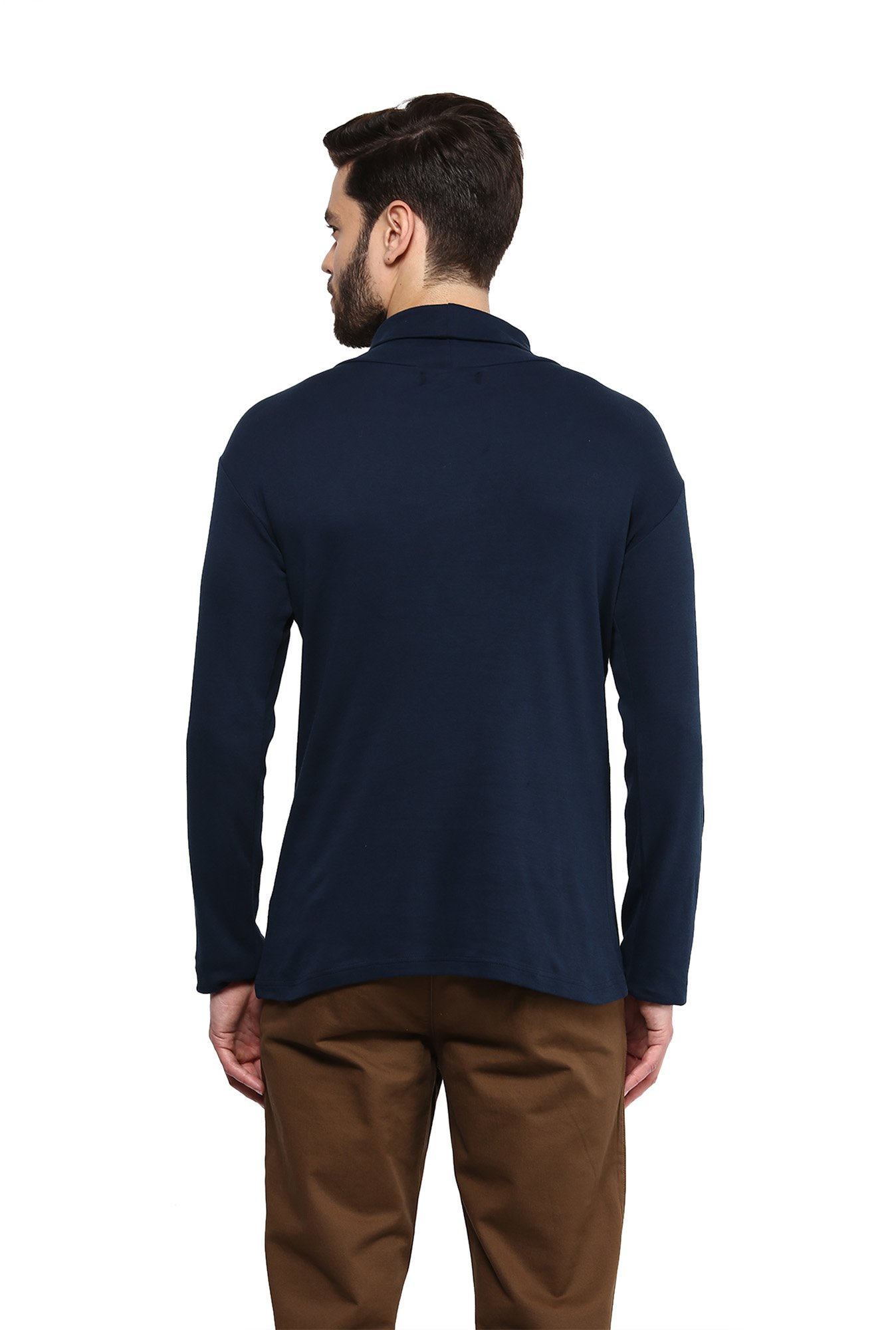 Hypernation Navy High Neck T-Shirt