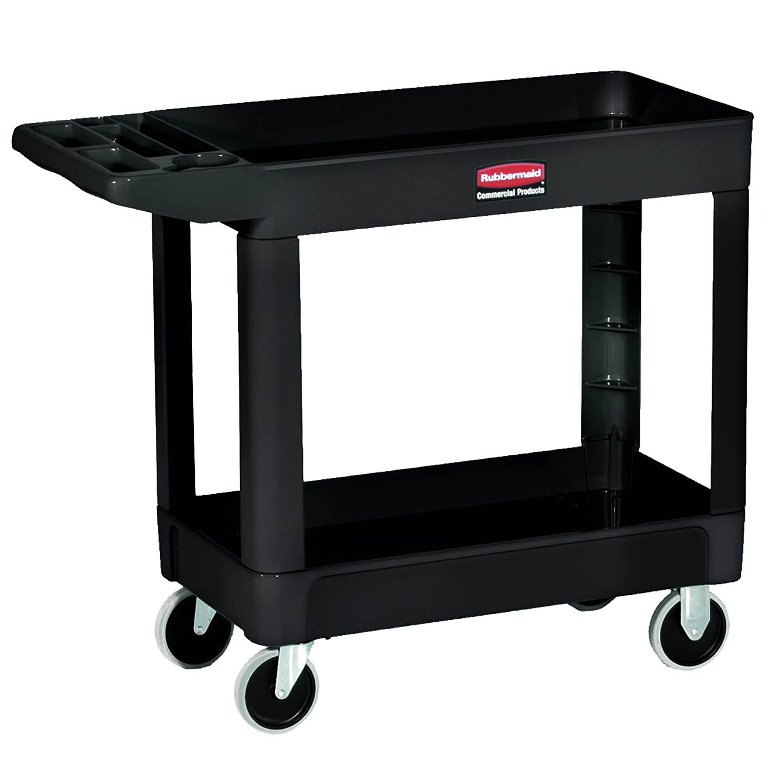 Ship Now Supply SNRUB161 Utility Cart, 40" x 18" x 33", 18" Width, 33" Height, 40" Length, Black