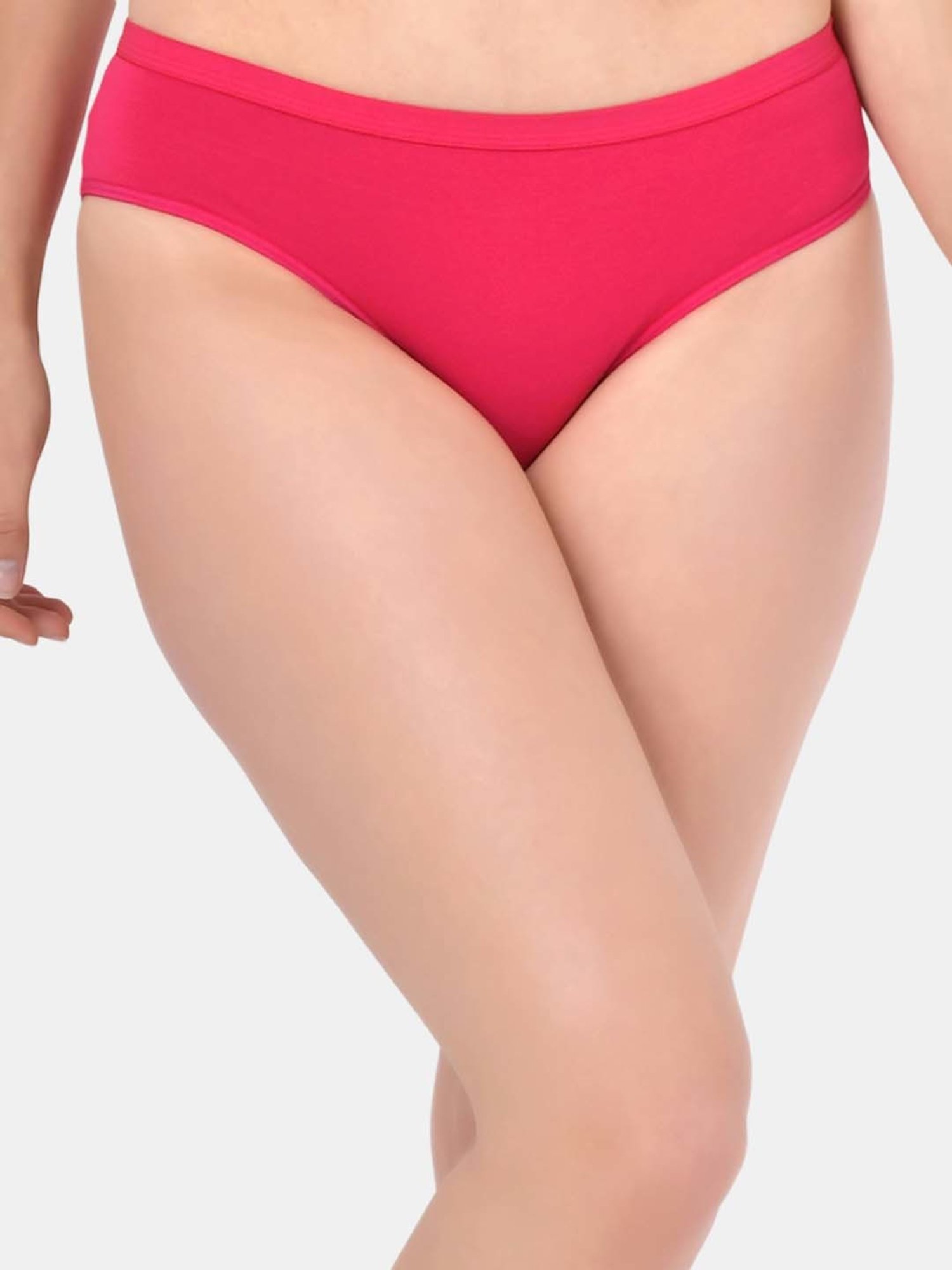 Bleeding Heart Pink & Red Plain Panties - Pack Of 2