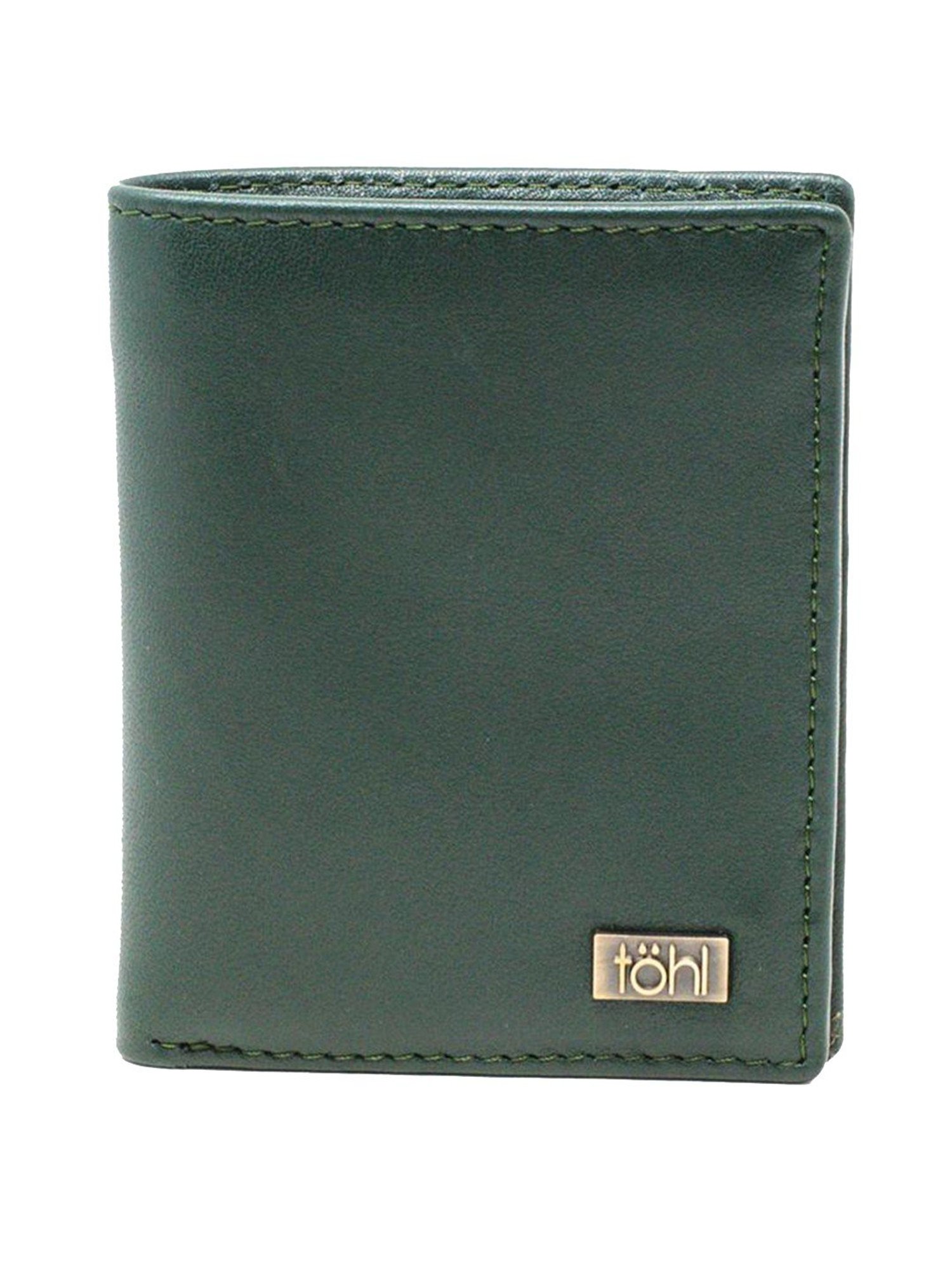 Tohl Angra Green Casual Leather Bi-Fold Wallet,Keychain & Eyewear Case Set for Men